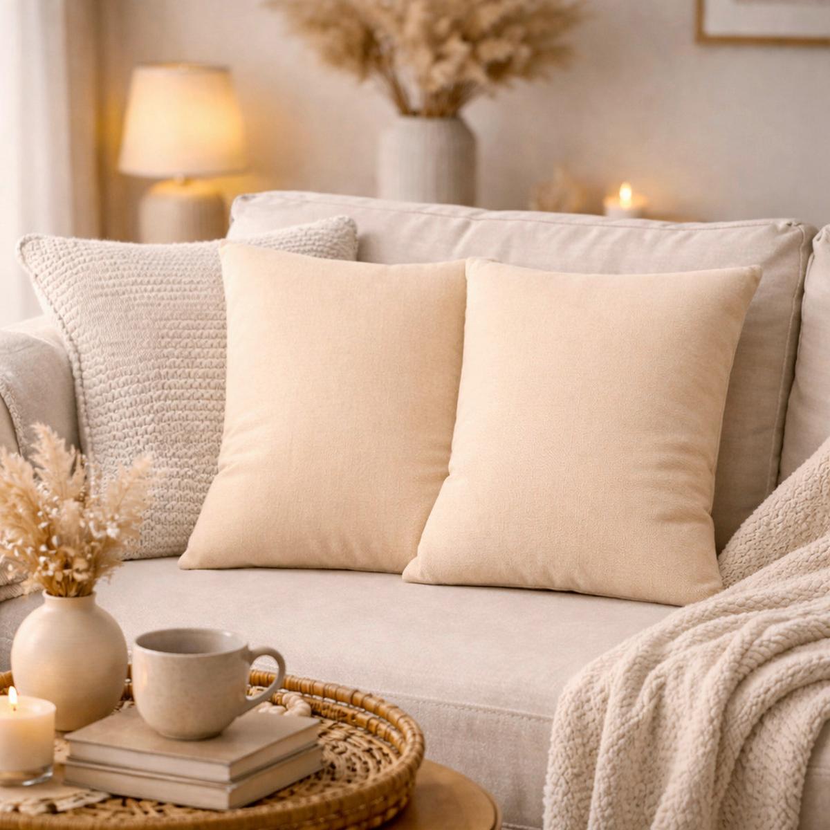 Kissenhüllen-set Elmer - Naturfarben, Basics, Textil (50/50cm)