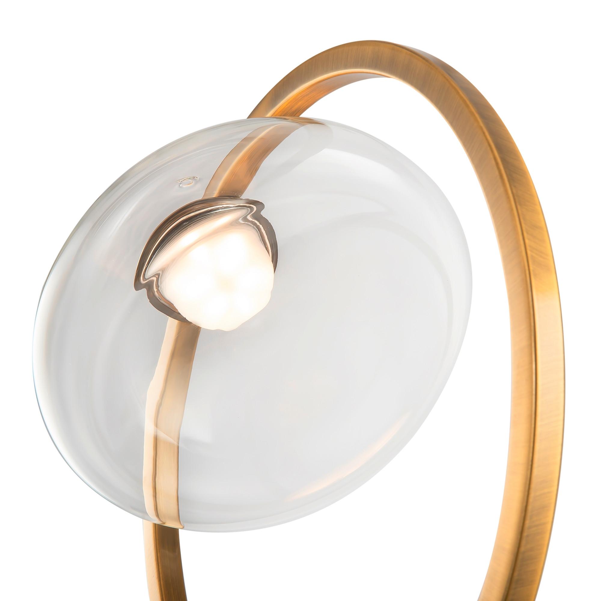 Wandleuchte Lunare - Transparent/Messingfarben, Trend, Glas/Metall (35/32/22cm) - MAYTONI