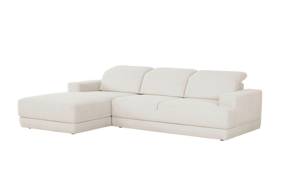 Ecksofa Frans Weiß S: 204 Cm - Schwarz/Weiß, Design, Textil (204/293cm) - MID.YOU