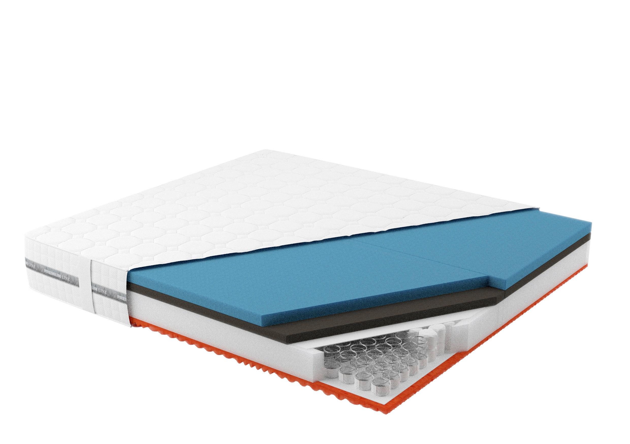 Partnermatratze Magni 180x200 Cm H2/h3 H: 28 Cm - Weiß, KONVENTIONELL, Textil (180/200cm)