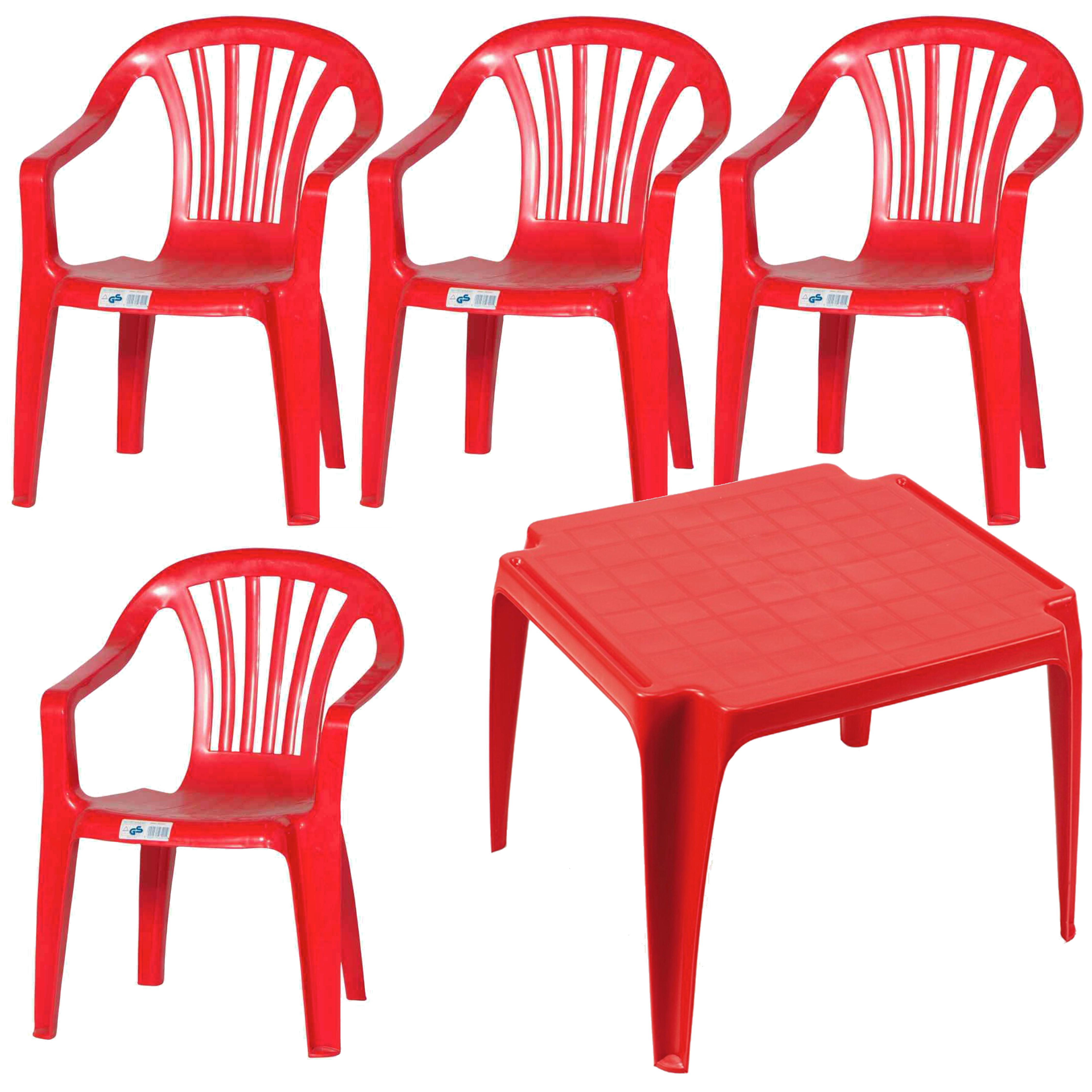 Kinder-Gartenset Kindermonobl. Set Rot - Rot, MODERN, Kunststoff (37/61/38cm) - Gardenson