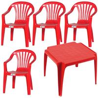 Kinder-Gartenset Kindermonobl. Set Rot - Rot, MODERN, Kunststoff (37/61/38cm) - Gardenson