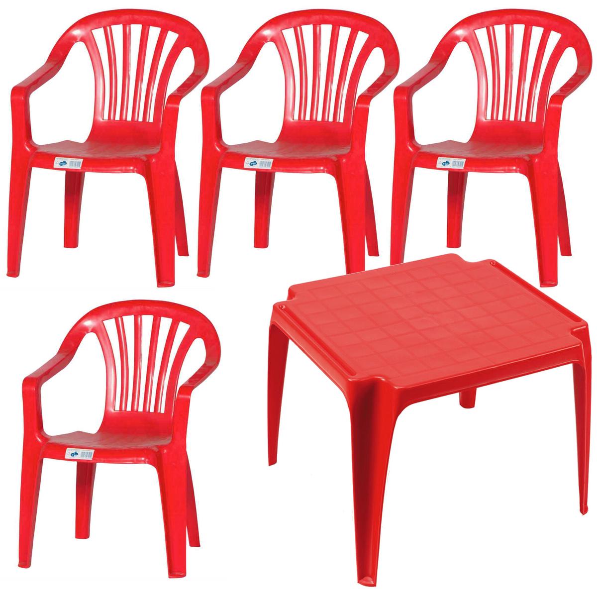 Kinder-Gartenset Kindermonobl. Set Rot - Rot, MODERN, Kunststoff (37/61/38cm) - Gardenson