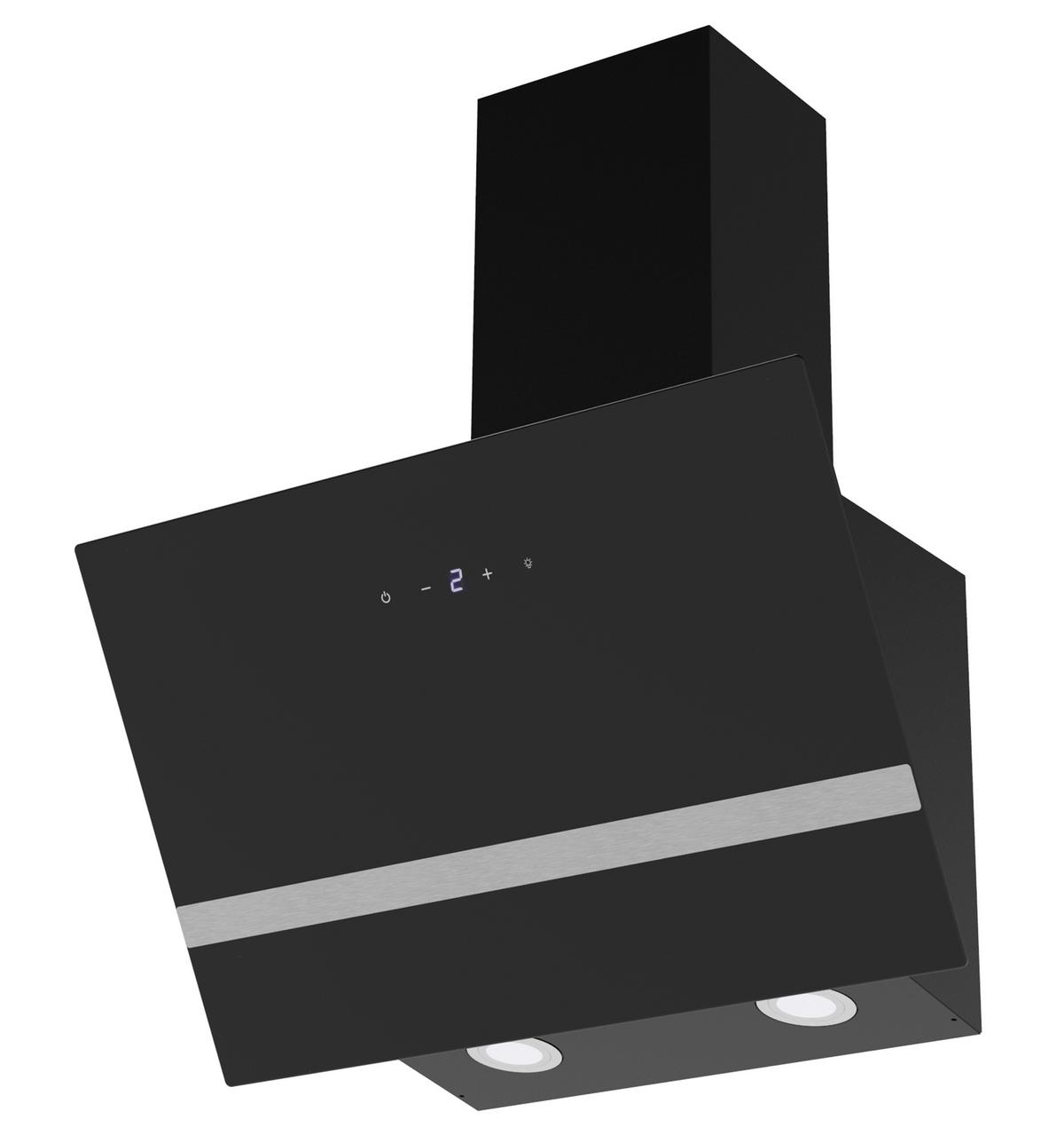 DUNSTABZUGSHAUBE Schwarz B: 59,5cm - Schwarz, Trend, Glas/Metall (59,5/74,5/38,3cm) - Respekta