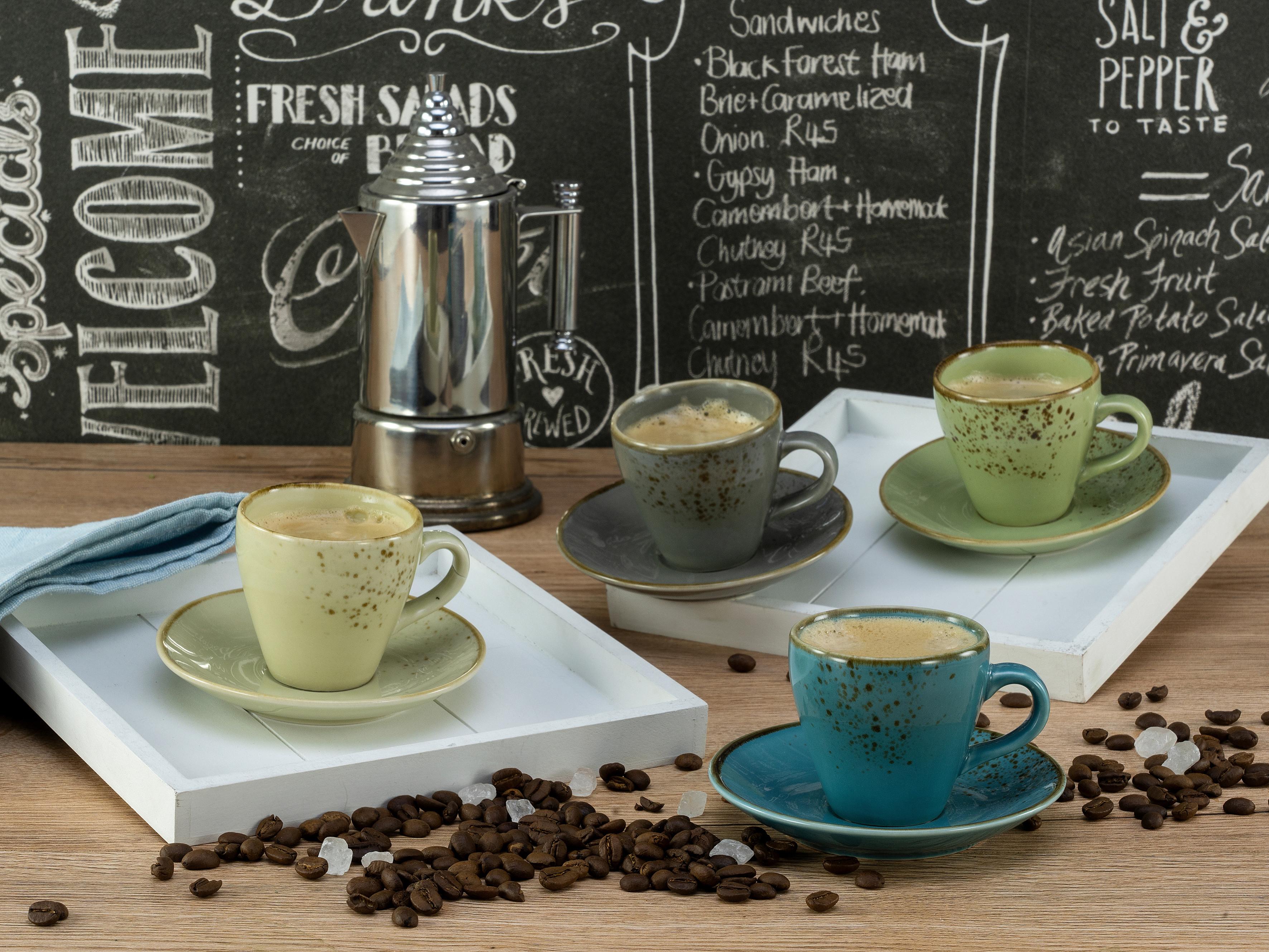Nature Collection 8-teilig Beige, Grau, Blau, Grün - Blau/Beige, Trend, Keramik - Creatable