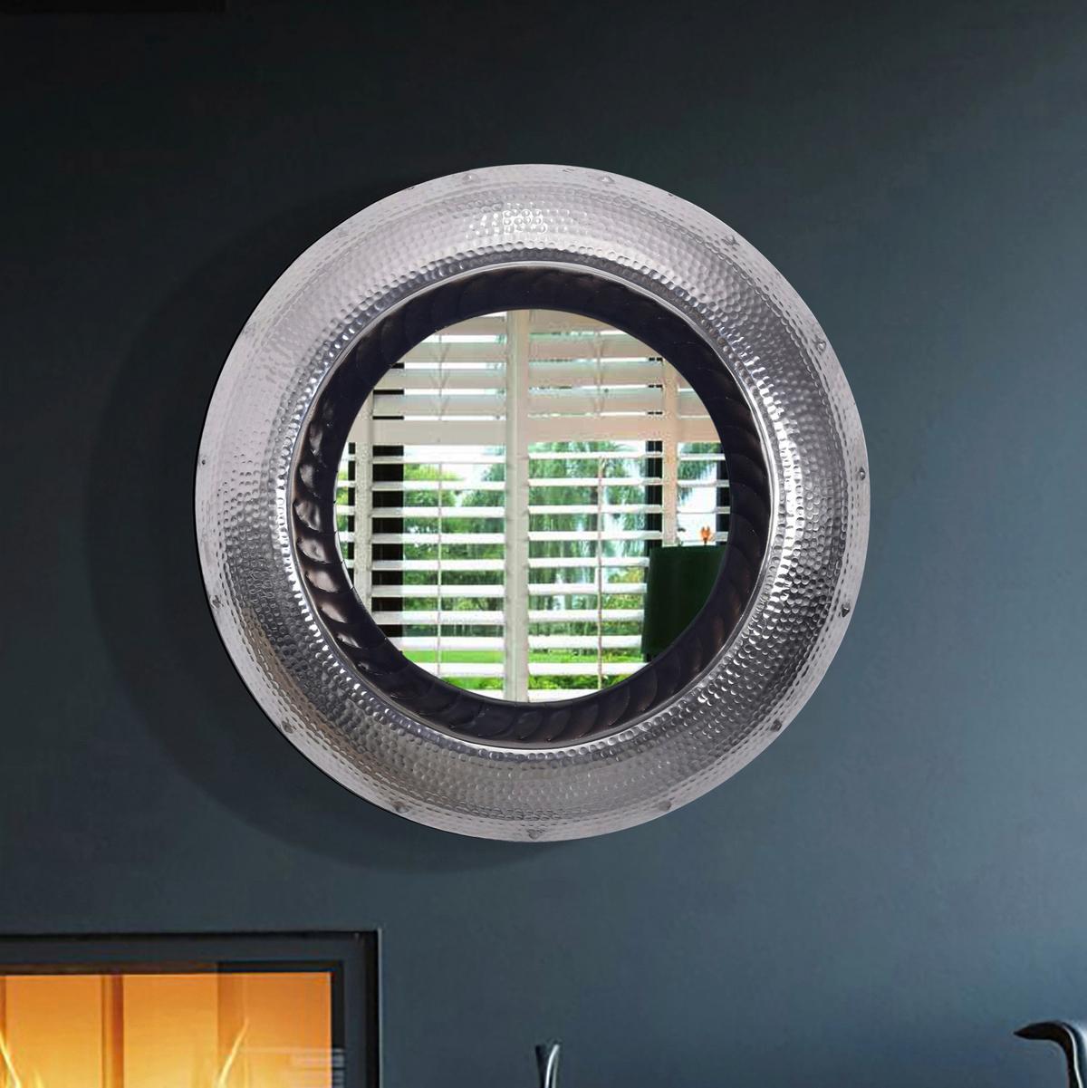 Wandspiegel Silberfarben B: 74 cm - Silberfarben, Design, Glas/Metall (74/74/9cm) - MID.YOU