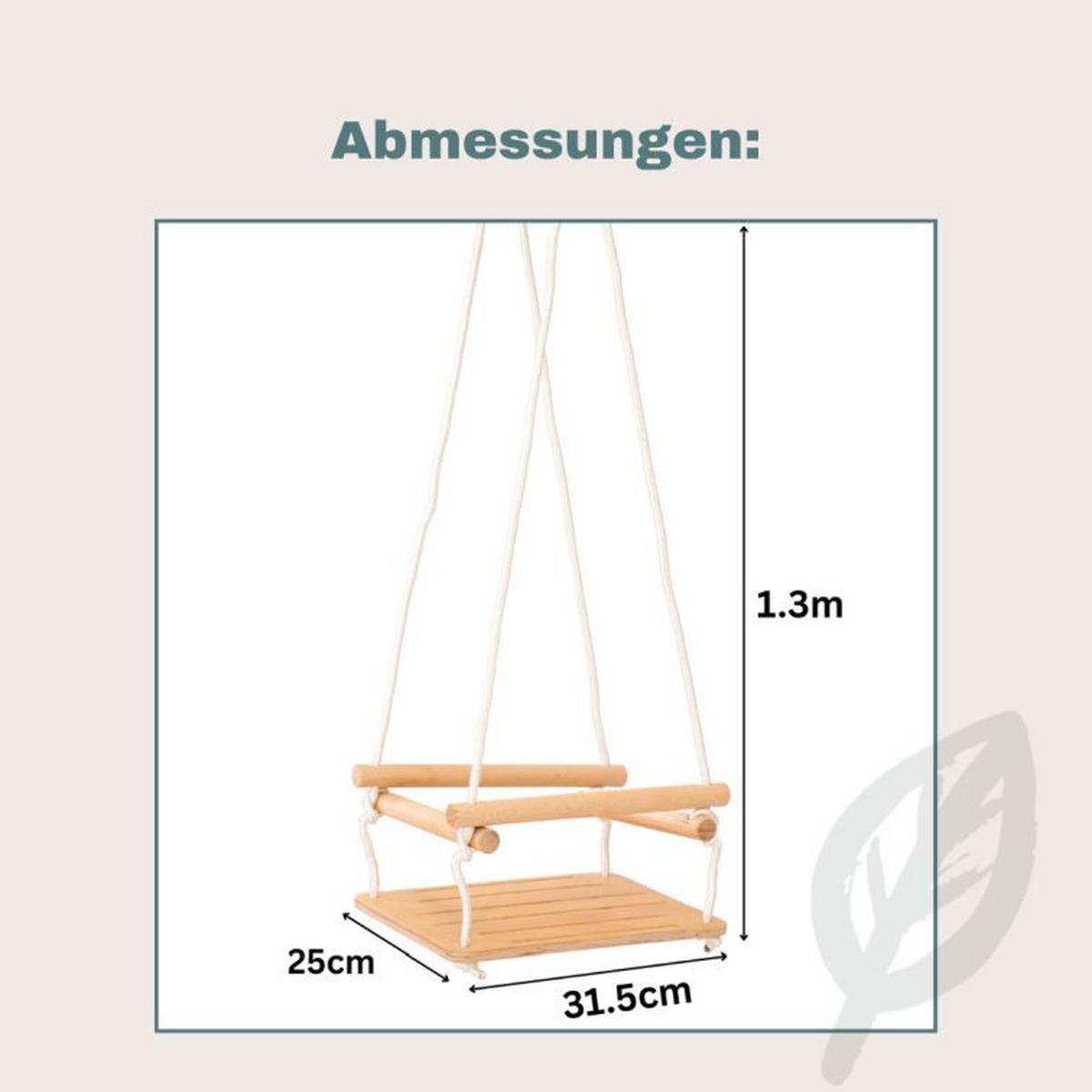 Babyschaukel natur 30x30 cm - Birkefarben, Basics, Holz (30/30/30cm) - CLIFF