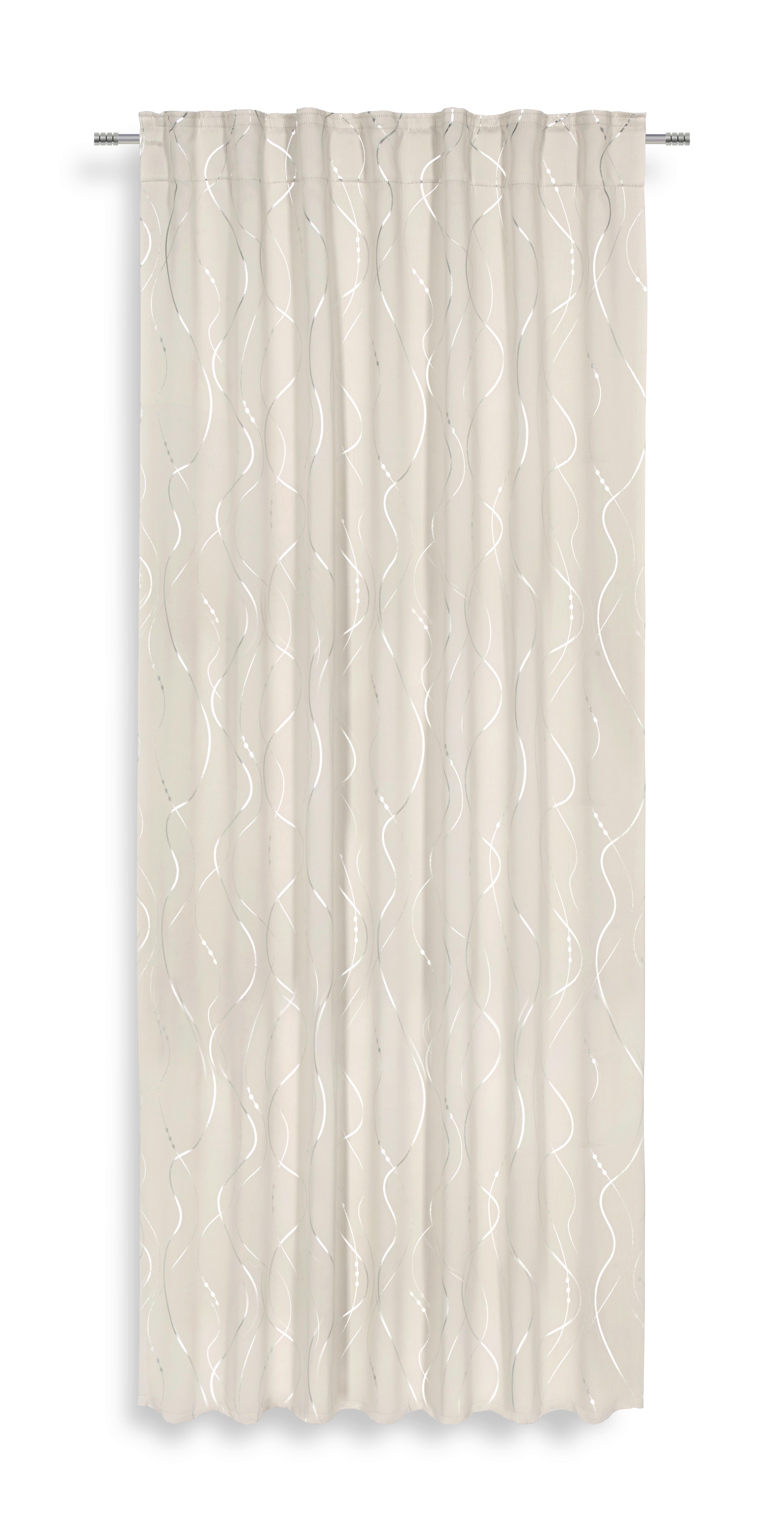 Vorhang Mit Schlaufen Und Band Sissi 135x245 Cm Naturfarben - Naturfarben, MODERN, Textil (135/245cm) - Luca Bessoni