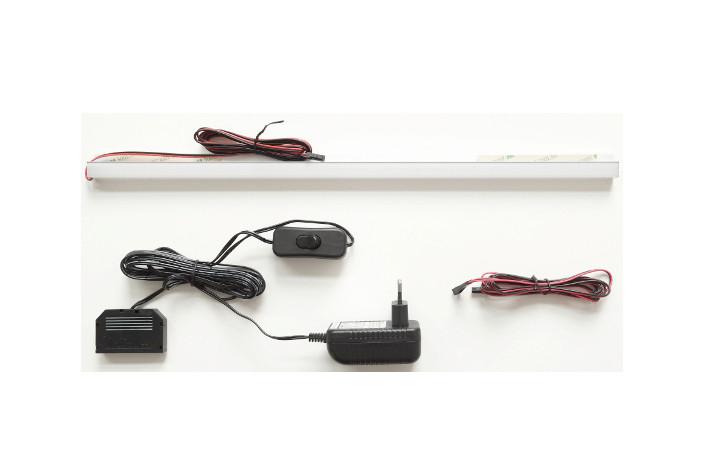 Glasbodenbeleuchtung 4 W Led Inkl. Trafo - Schwarz/Weiß, Design, Kunststoff/Metall (45/2/2cm) - Livetastic