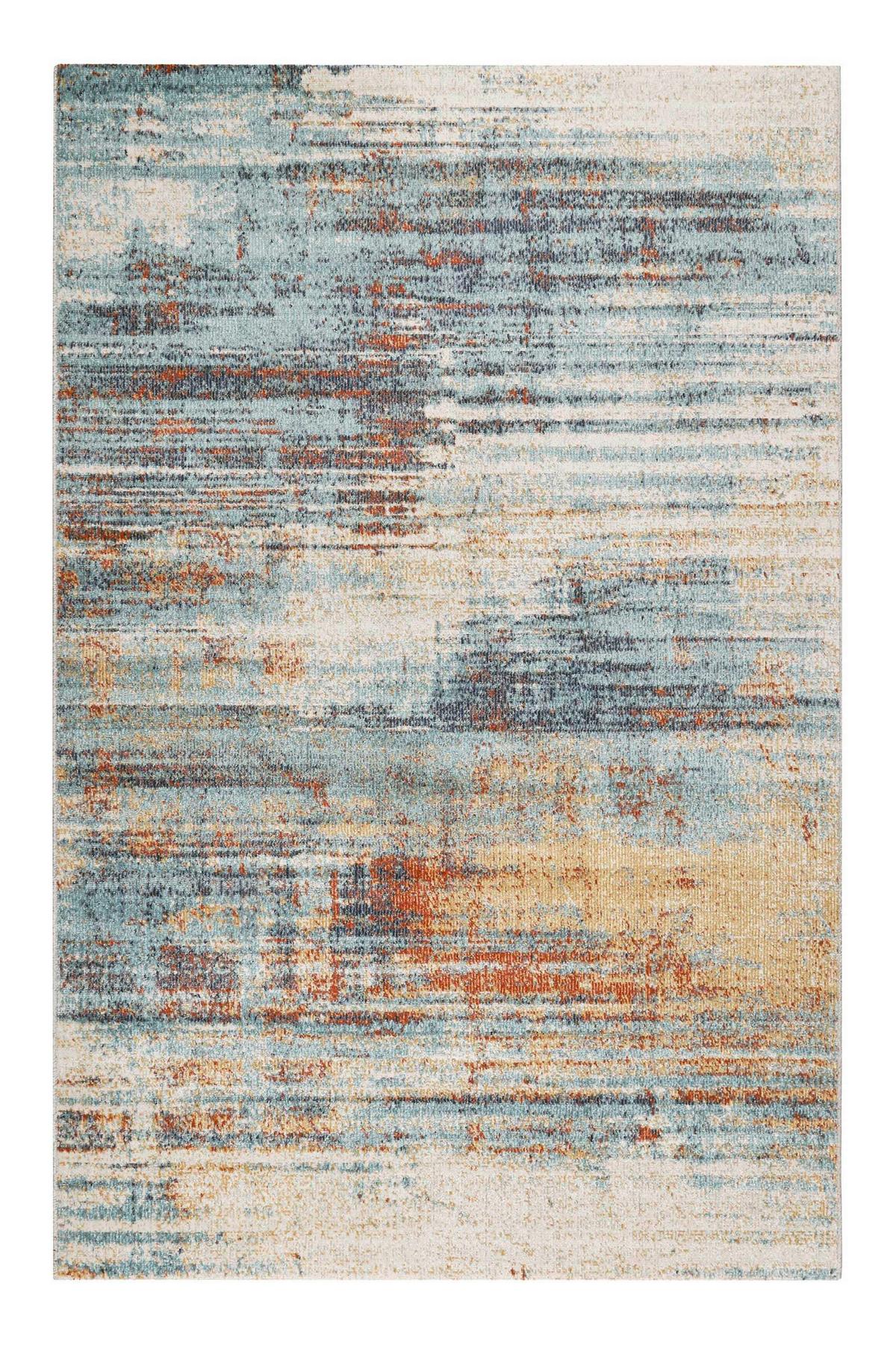 Outdoorteppich Multicolor, Bxl: Ca. 200x290cm - Türkis/Creme, Design, Textil (200/290cm) - Esprit