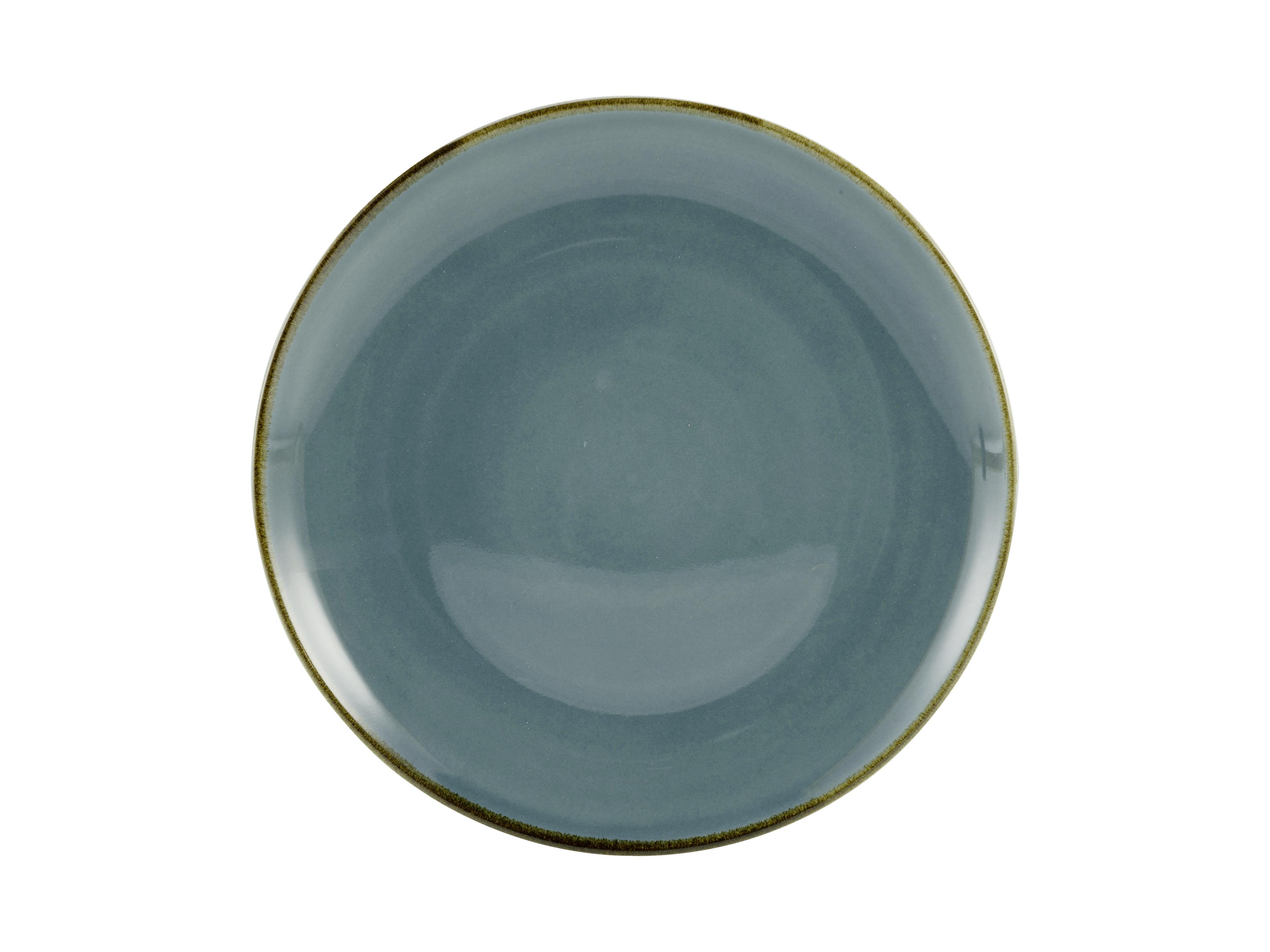 Dezertný Tanier Linen, Ø: 22cm - modrá, keramika (22/22/2,5cm) - Premium Living