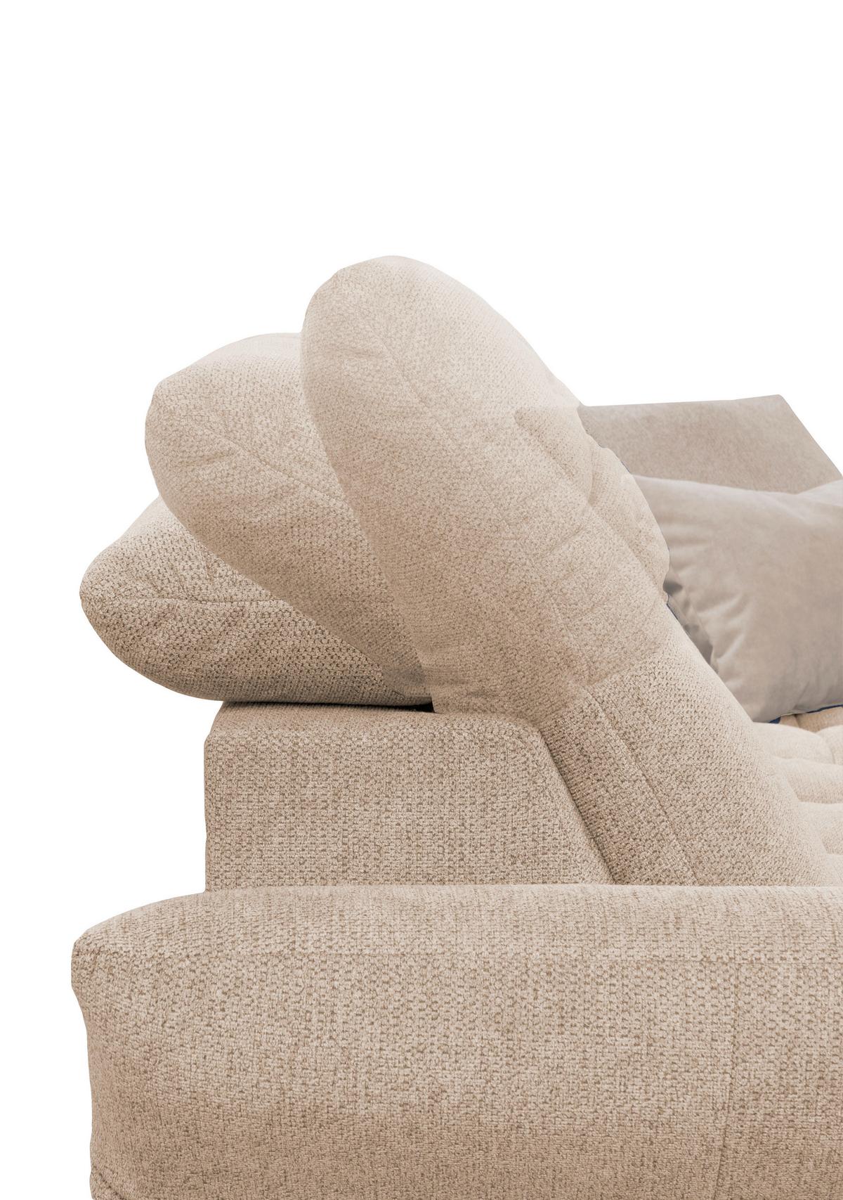 Ecksofa Coast Beige B: 244-270 cm - Beige/Schwarz, KONVENTIONELL, Holzwerkstoff/Textil (244-270/87-104/173cm)