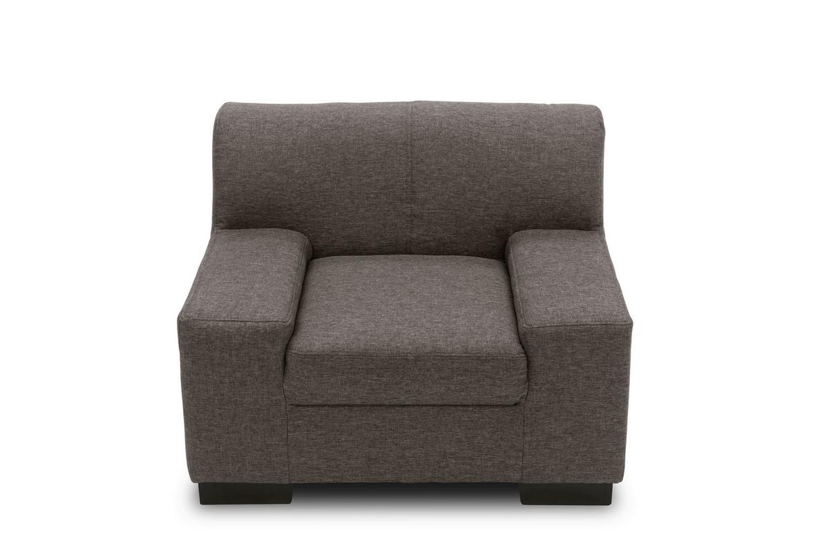 Polstersessel Norma Schwarz/braun Webstoff - Wengefarben/Schwarz, Design, Textil (101/74/85cm) - MID.YOU