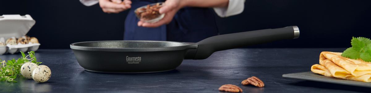 Panvica Black Line, Ø: 20cm - čierna, Konventionell, kov/plast (20/4,5cm) - Gourmesto