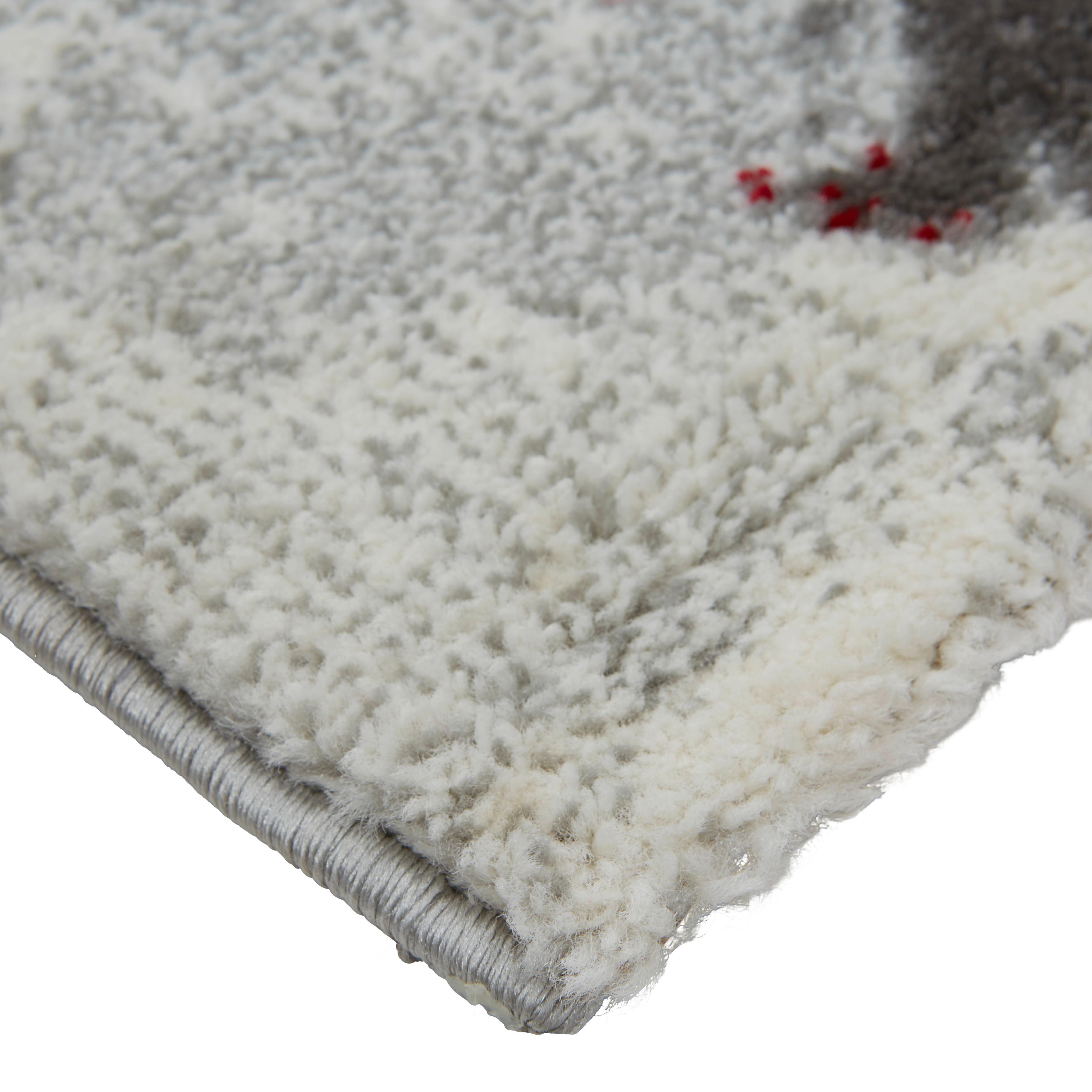 Webteppich Rot/Hellgrau Hanna 80x150 cm - Rot/Hellgrau, MODERN, Textil (80qm) - Ondega