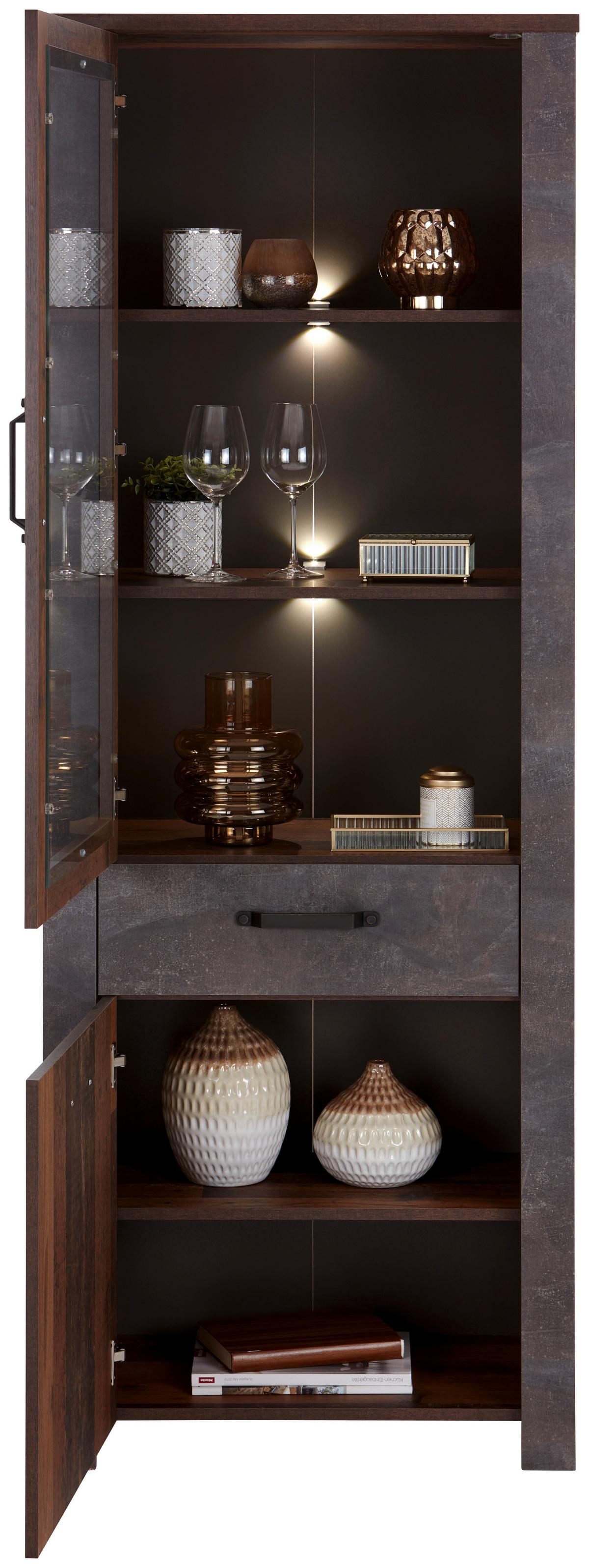 OSVĚTLENÍ POLIC - SADA LED-UNIVERSAL - antracitová, Moderní, plast (3/3/2,5cm)