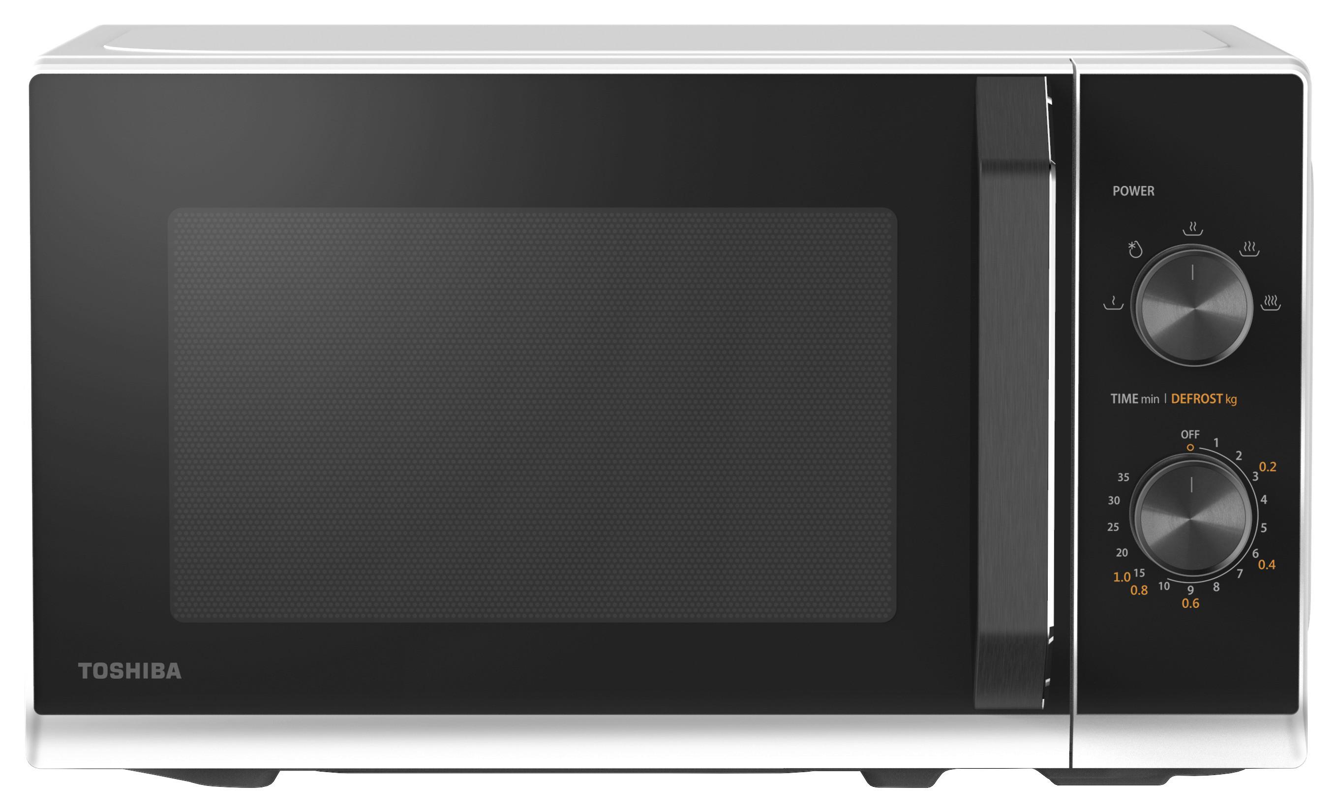 Mikrowelle Toshiba schwarz / weiß 800 W m. Kindersicherung