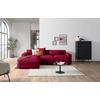 Ecksofa Pearl - Rot/Schwarz, Design, Textil (196/303cm) - Livetastic