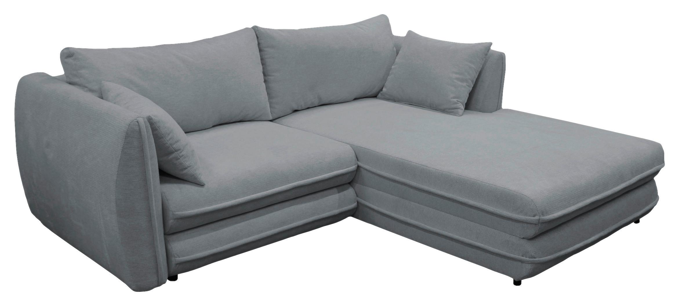 Ecksofa Vivaldi Grau S: 240x201 cm - Schwarz/Grau, Design, Textil (240/201cm) - MID.YOU