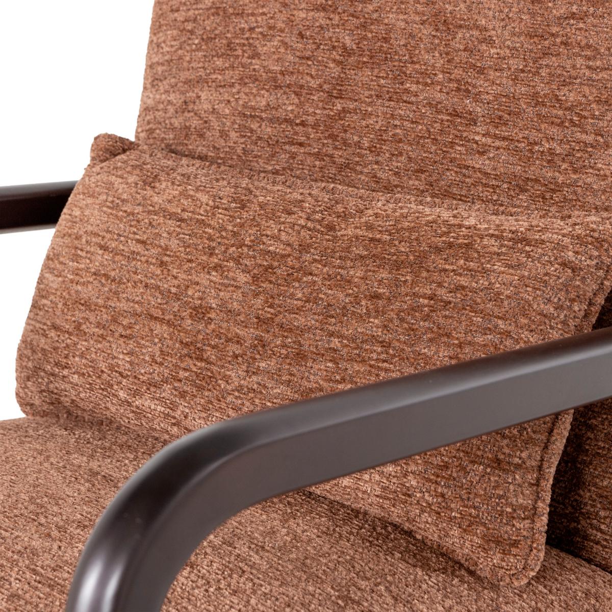 Sessel Mark Braun/Dunkelbraun B: 67cm - Dunkelbraun/Braun, MODERN, Holzwerkstoff/Textil (67/75/82cm) - Livetastic
