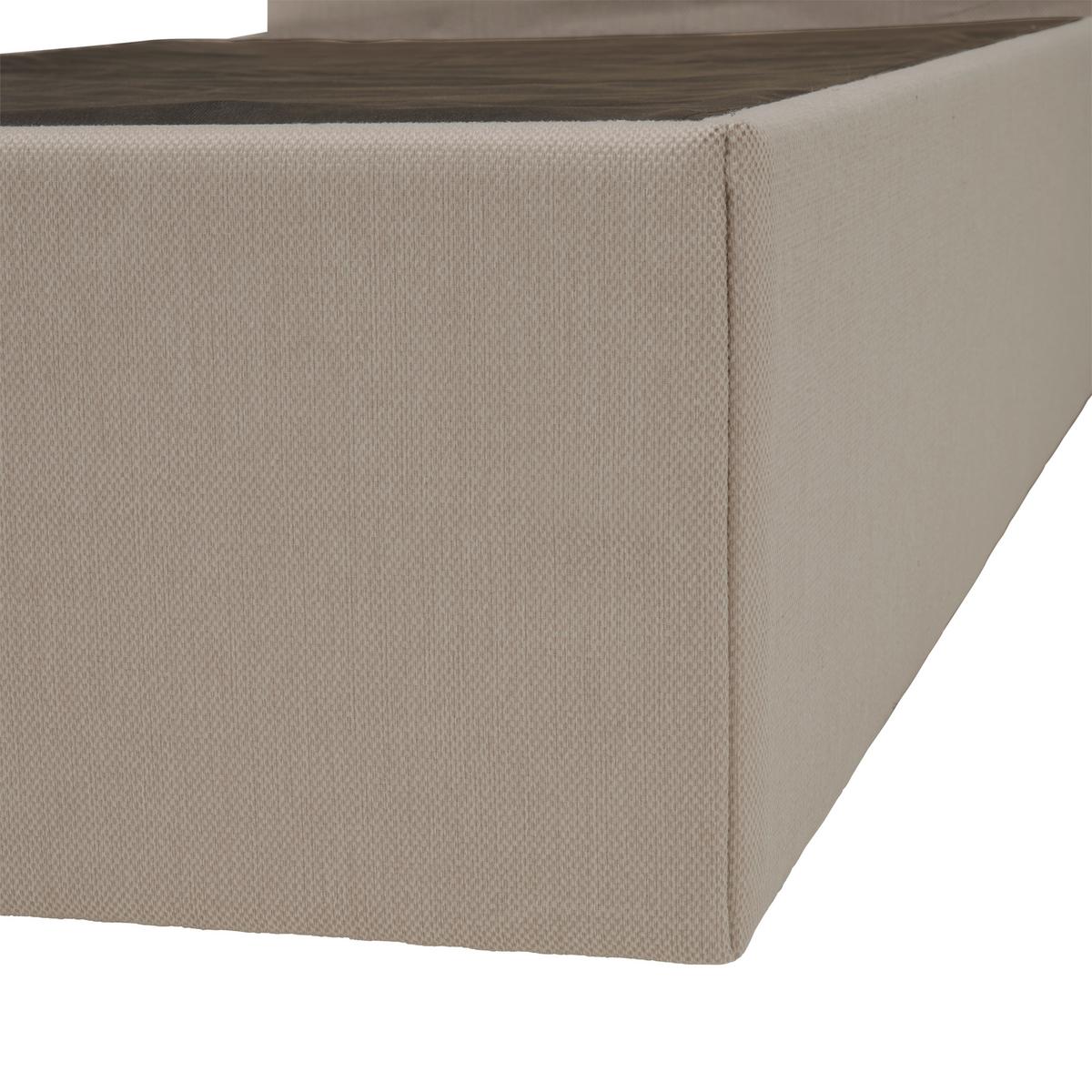 Boxbett mit Topper 90x200 cm Carolina Sandfarben - Sandfarben/Schwarz, Basics, Textil (90/200cm) - P & B