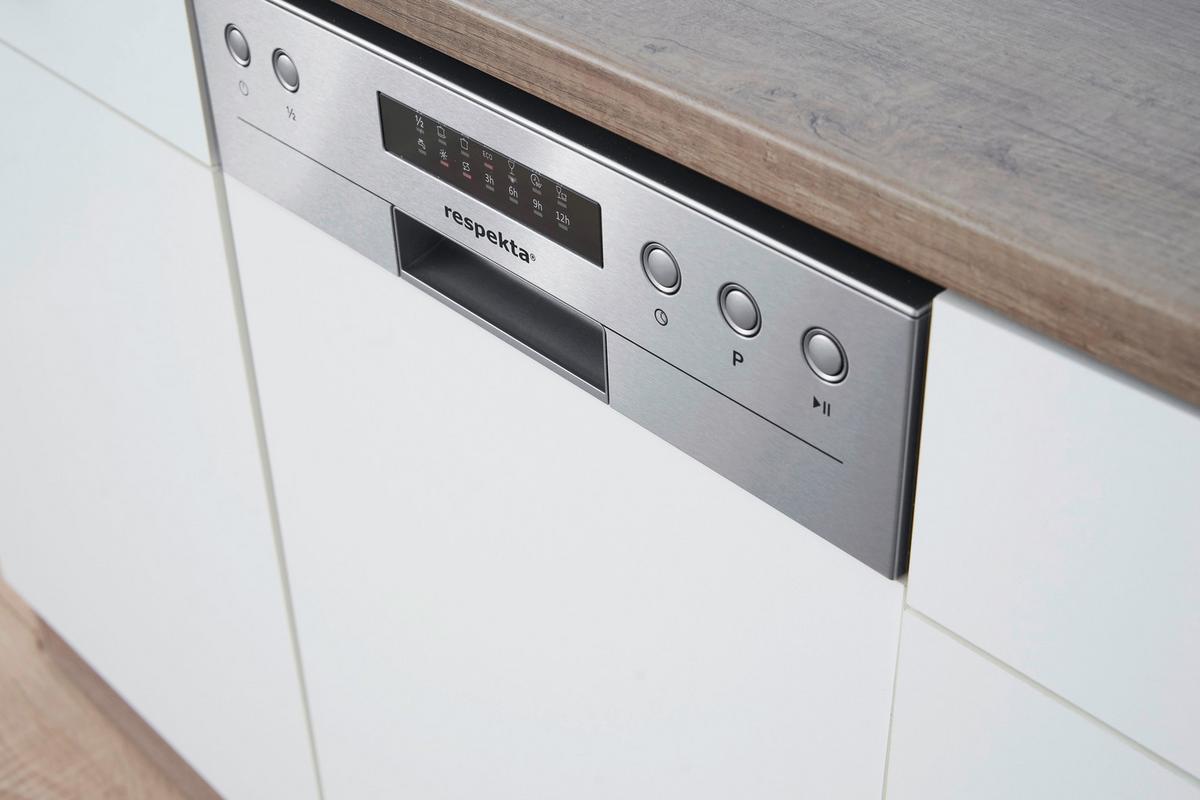Geschirrspüler Respekta Katha - Weiß/Grau, Trend, Kunststoff/Metall (44/81,5/57cm) - Respekta
