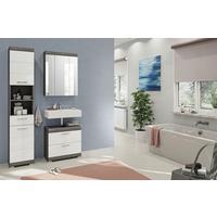 Badezimmer Scout - Weiß Hochglanz/Grau, MODERN, Holzwerkstoff (97cm) - MID.YOU