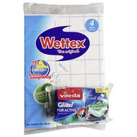 Schwammtuch Wettex Dünn 4er Pack + Onpack - Blau/Weiß, Basics, Textil (18,5/28/3cm) - Wettex