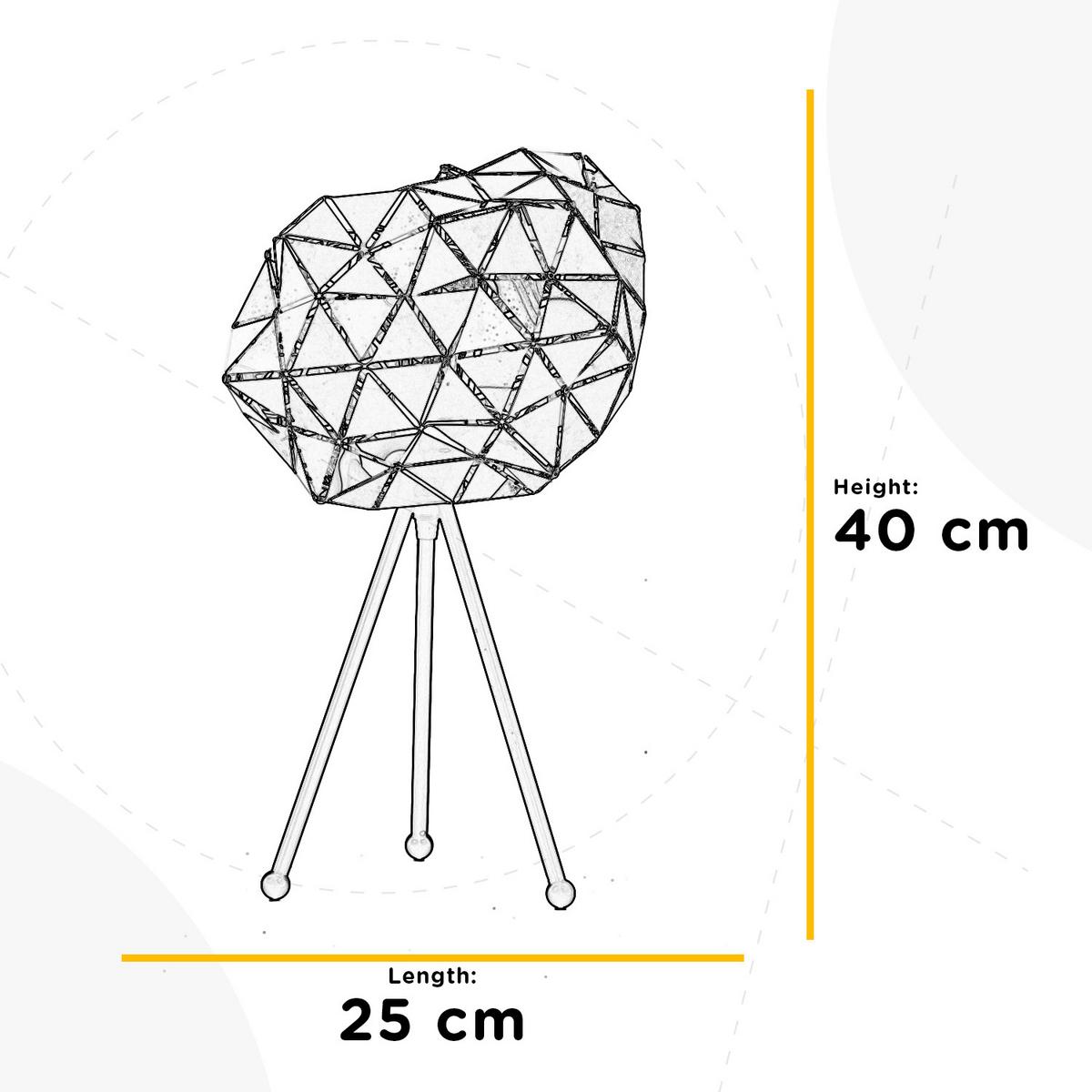 Tischleuchte Andromeda Goldfarben L: 25 cm 22w - Goldfarben/Schwarz, Design, Kunststoff/Metall (25/25/40cm)