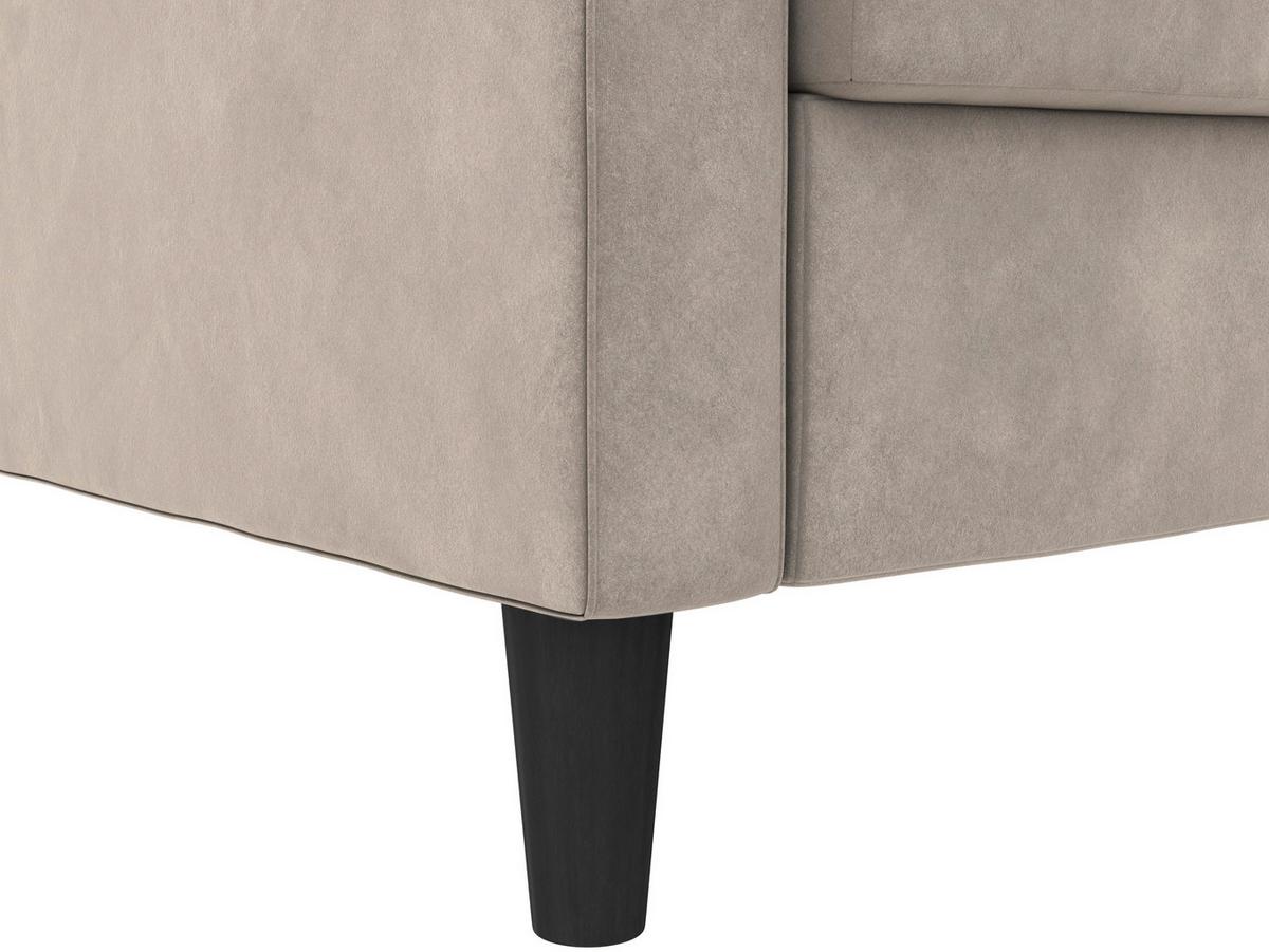 Ecksofa Palermo Taupe, mit Stauraum - Taupe/Schwarz, Basics, Textil (213/154cm) - Livetastic