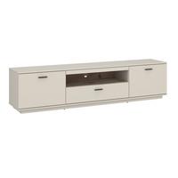 Lowboard Atico Eichefarben/Beige B: 210cm - Kaschmir/Eichefarben, Design, Holzwerkstoff (210/51,9/50cm) - Livetastic