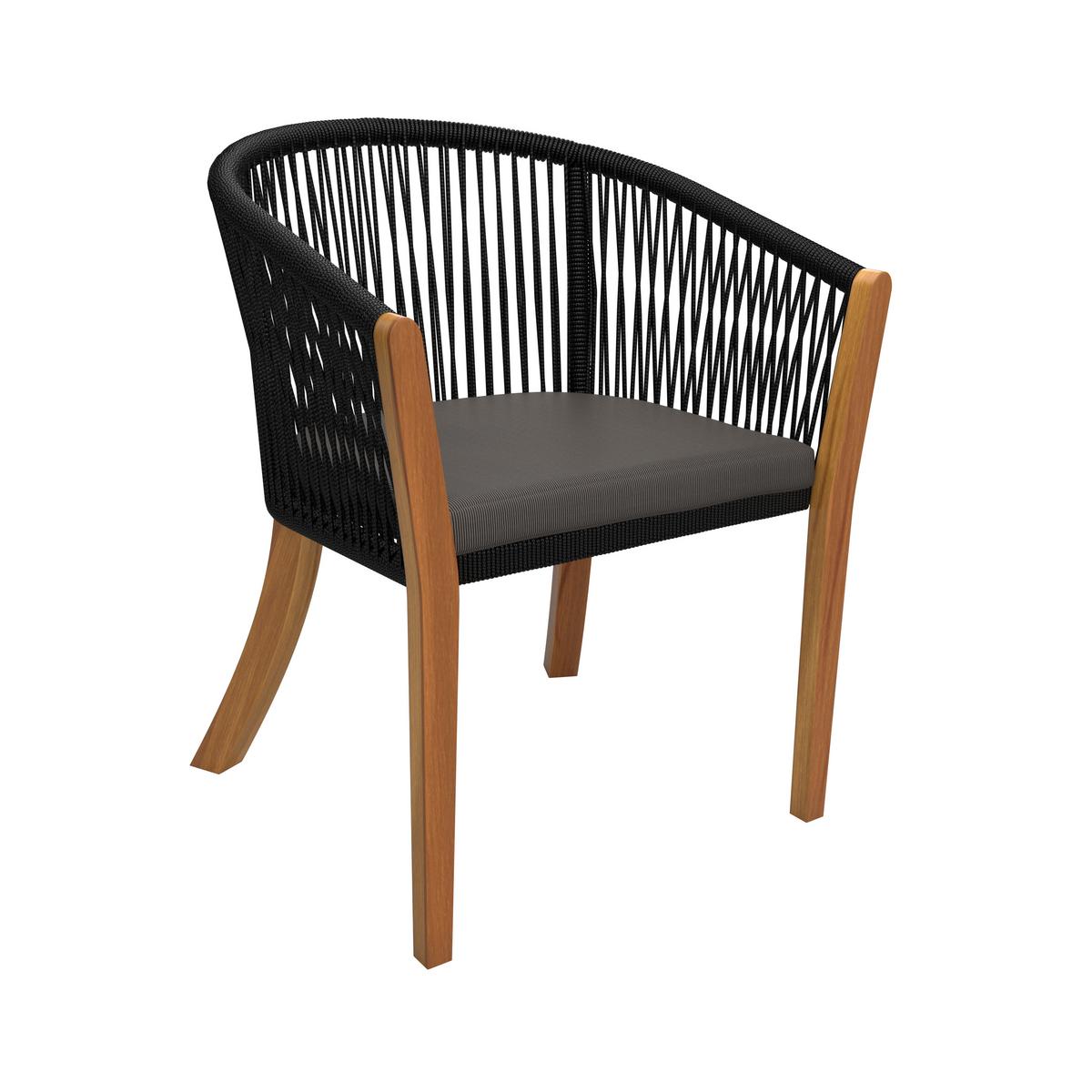 Záhradní sada ALINA - černá/tmavě šedá, Moderní, kov/dřevo (180/77/90cm) - Bessagi Garden