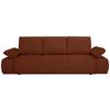 Schlafsofa Madox Rostfarben B: 255 cm - Rostfarben/Schwarz, Design, Textil (255/89/109cm) - MID.YOU