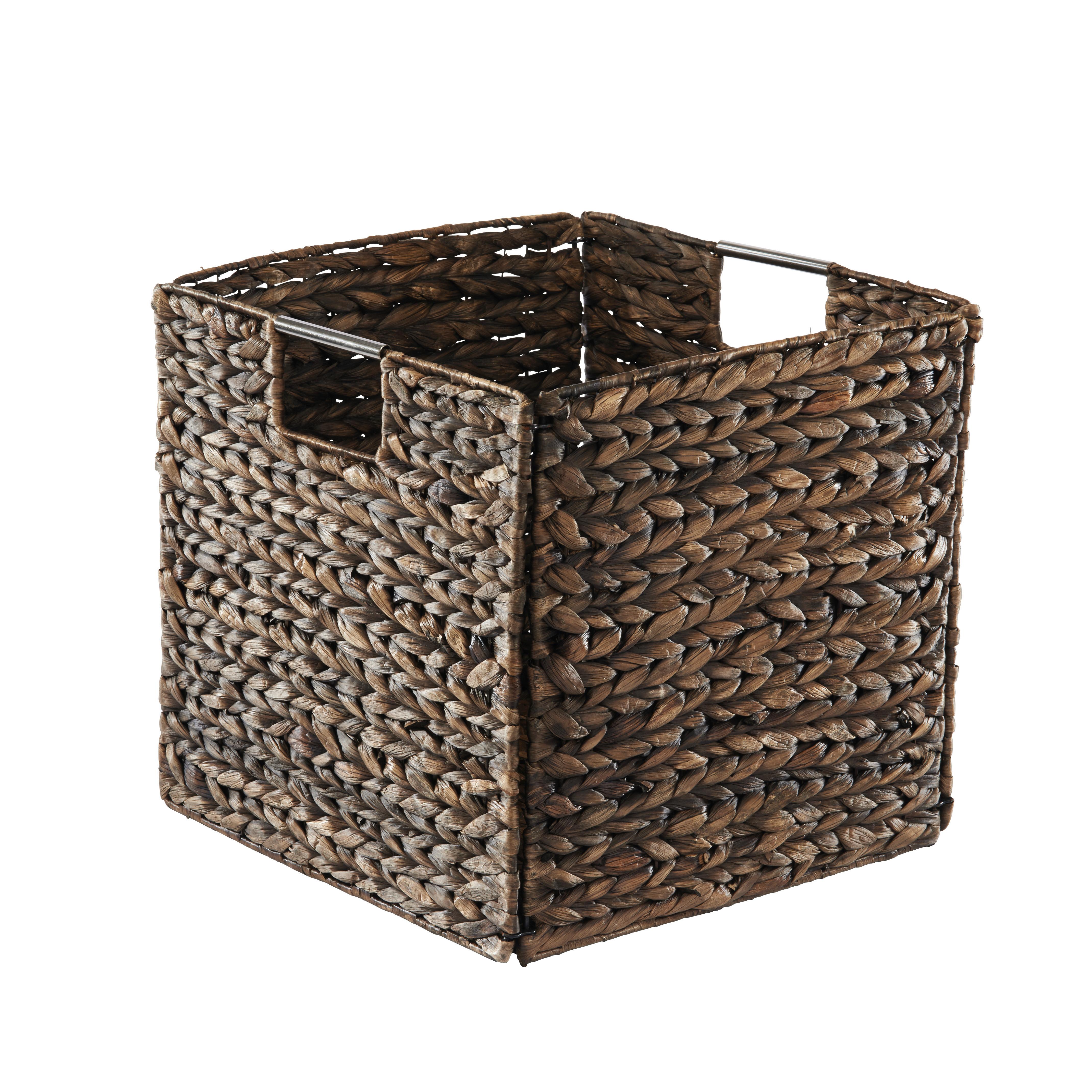 KOŠ DO REGÁLU ANNA - hnědá, Lifestyle, kov/přírodní materiály (33/32/33cm) - Zandiara