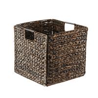 KOŠ DO REGÁLU ANNA - hnědá, Lifestyle, kov/přírodní materiály (33/32/33cm) - Zandiara