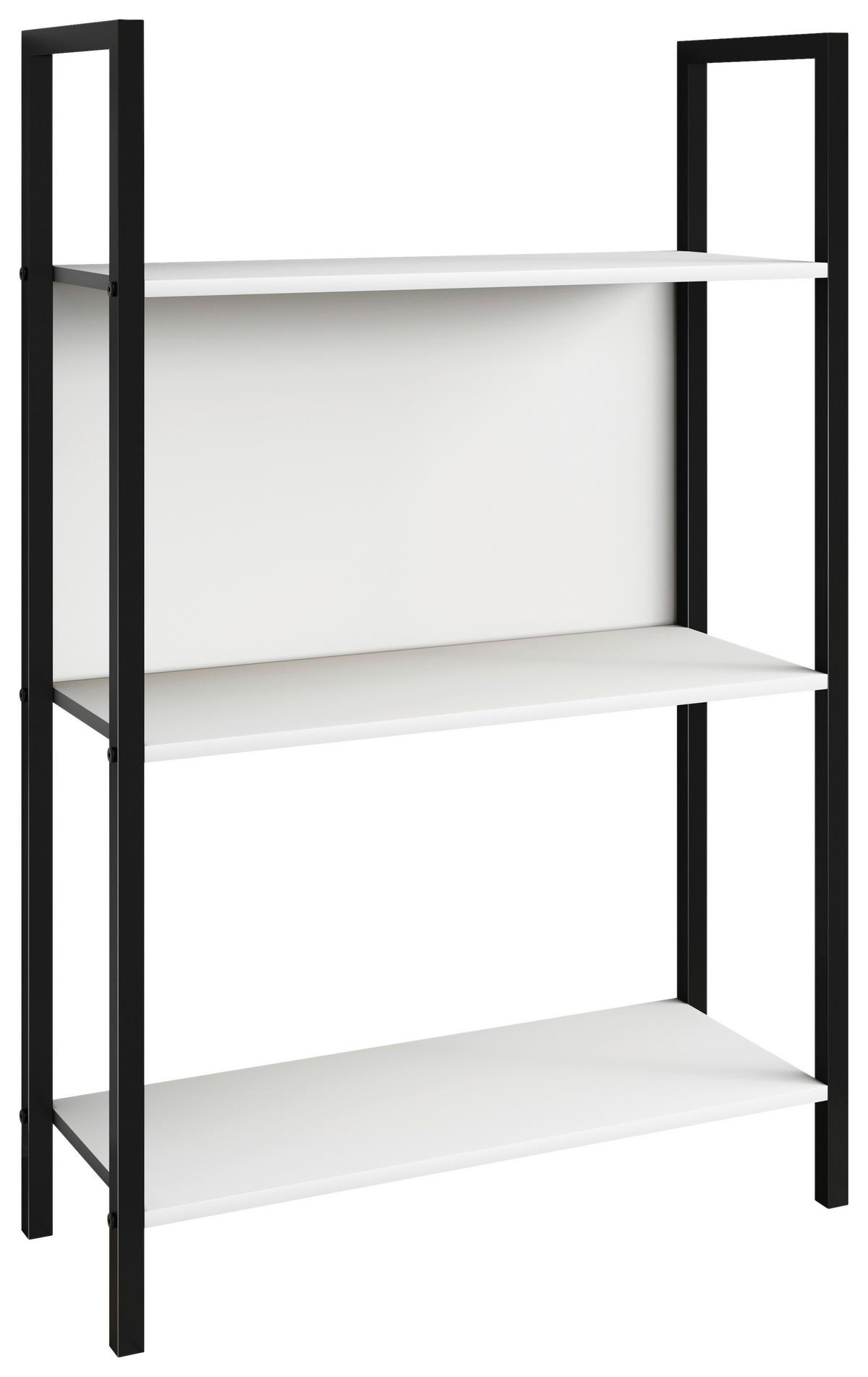 Regal Flakos 3 - Schwarz/Weiß, KONVENTIONELL, Holzwerkstoff/Metall (56/100/24cm)