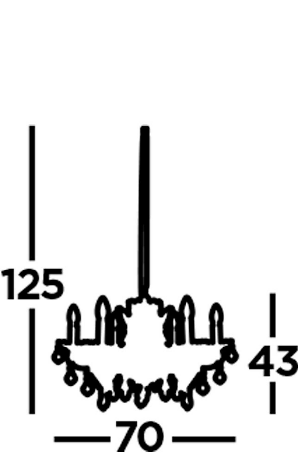 Kristall-Hängeleuchte Paris 8736-6ab - Klar, Design, Glas/Metall (70/43cm)