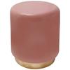 Beistelltisch Art Deco 375 Goldfarben/rosa B: 35 Cm - Goldfarben/Rosa, Design, Metall (35/44,5cm) - Kayoom