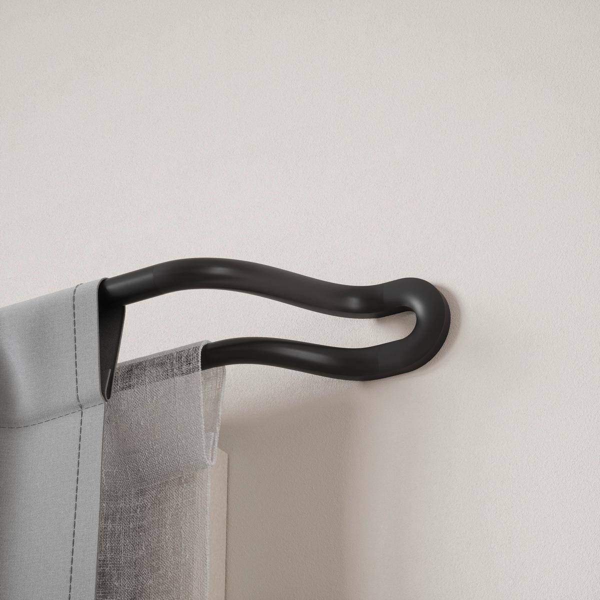 Vorhangstange Midnight Schwarz L: 107-305 cm - Schwarz, KONVENTIONELL, Metall (107-305cm) - Umbra