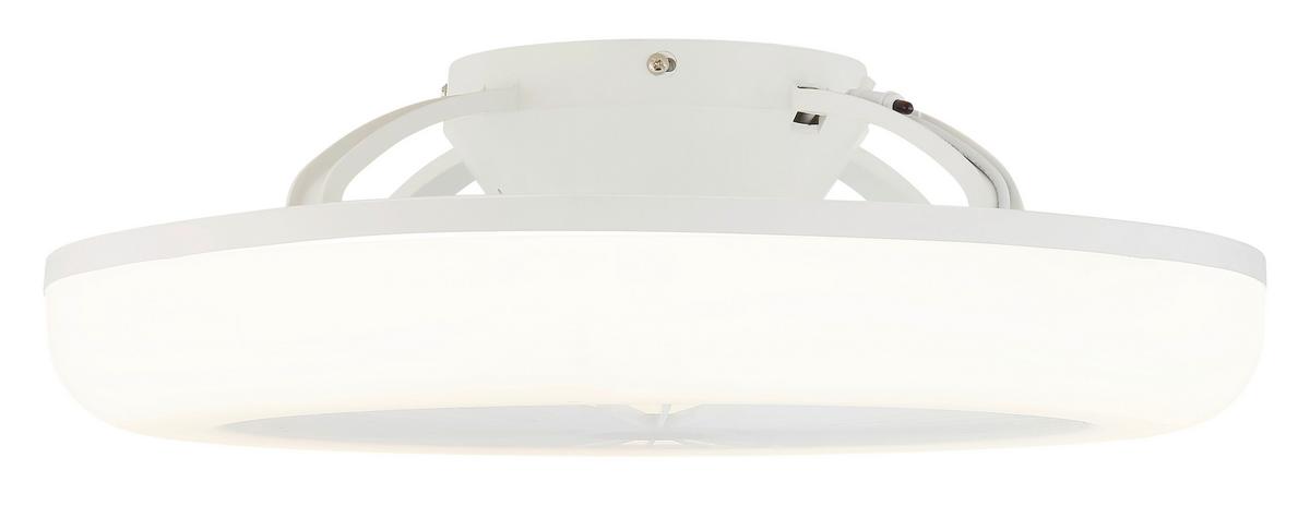 Deckenventilator Kunststoff 230V Transparent - Transparent/Opal, Design, Kunststoff (45/140cm) - Globo