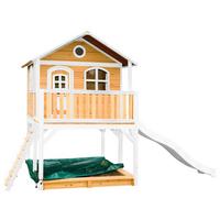 Spielhaus A030.042.91 - Weiß/Braun, KONVENTIONELL, Holz (432/293/212cm) - Ambia Garden