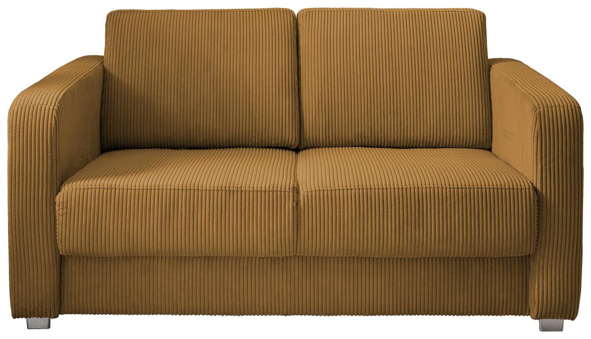 Schlafsofa Mia, Goldfarben B: 159 Cm - Chromfarben/Goldfarben, Basics, Textil (159/88/87cm) - Livetastic