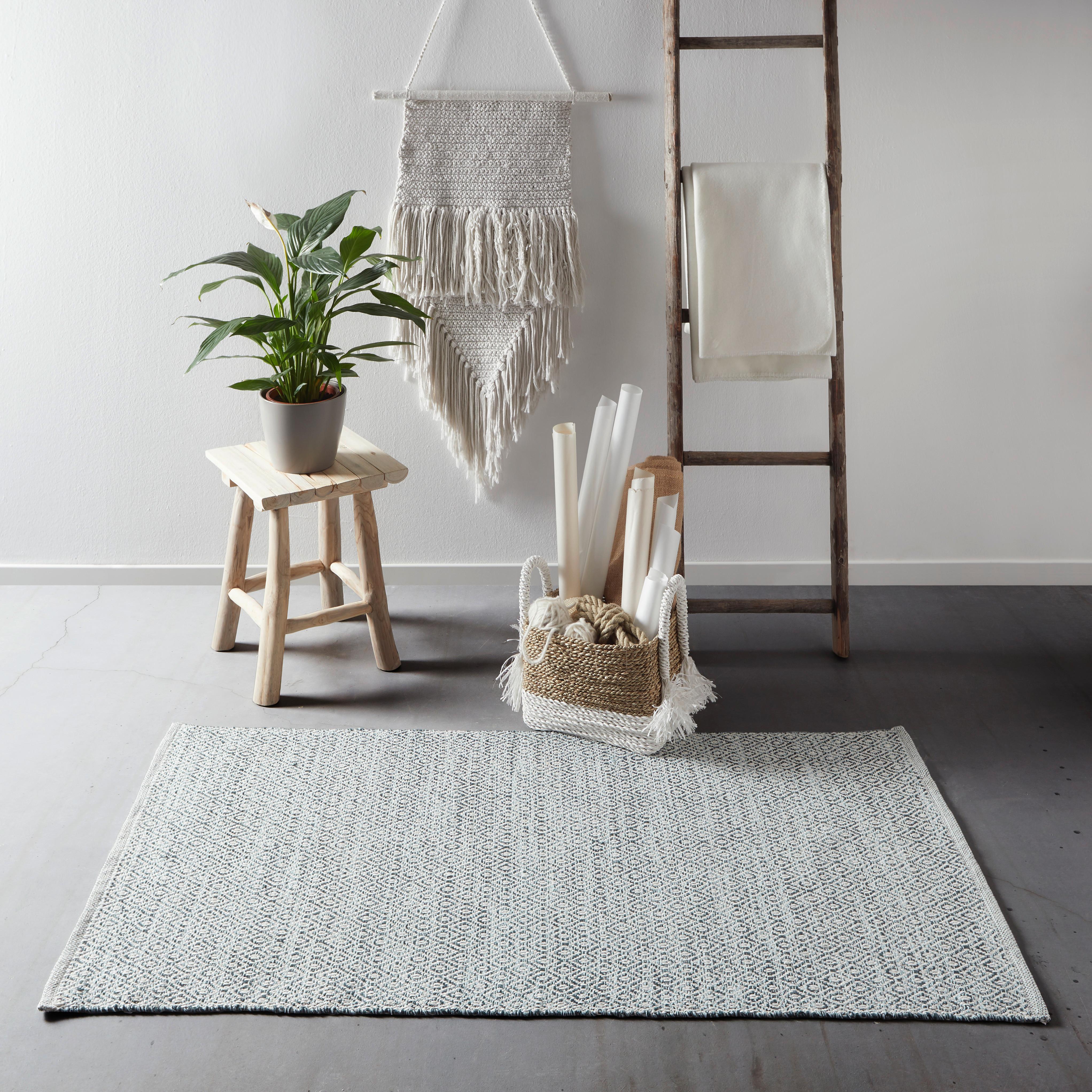 RUČNE TKANÝ KOBEREC Carola 1, 60/120cm, zelená - zelená, Basics, textil (60/120cm) - Modern Living