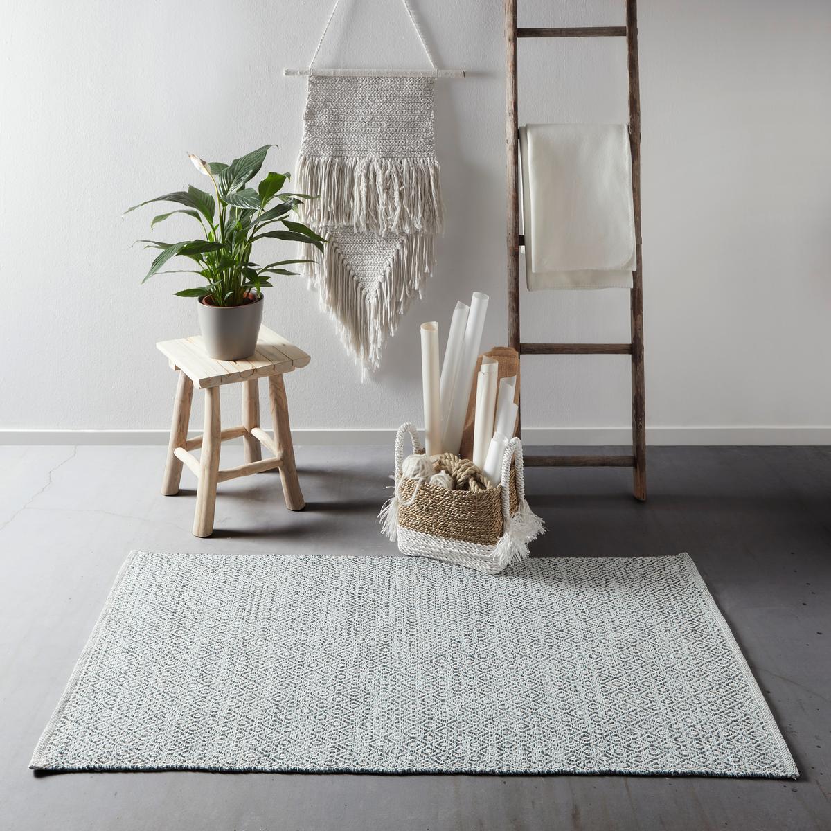 RUČNE TKANÝ KOBEREC Carola 1, 60/120cm, zelená - zelená, Basics, textil (60/120cm) - Modern Living