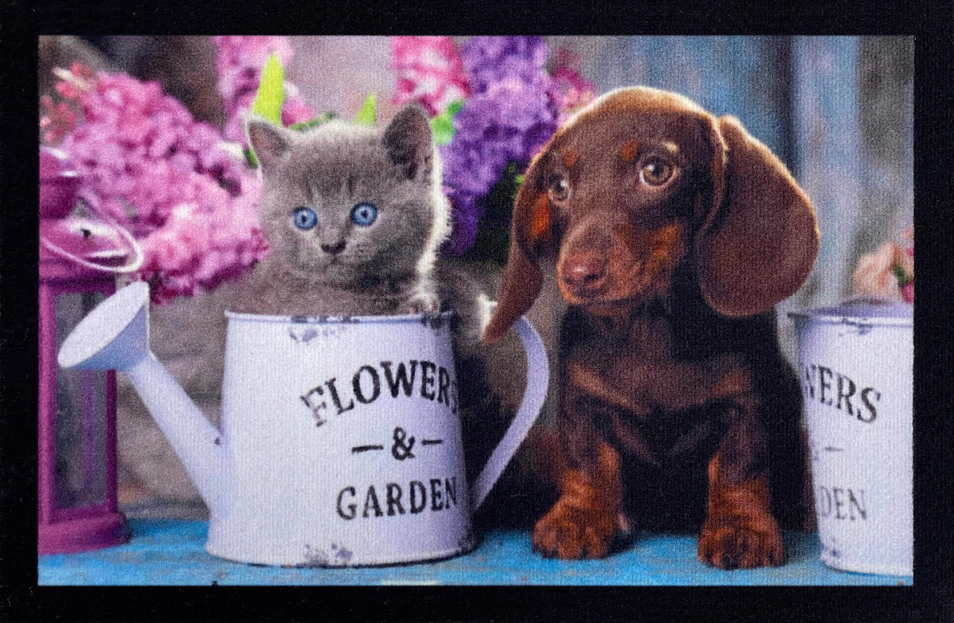 Fußmatte MELI mit Hunde- und Katzenmotiv