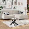 Ecksofa Mit Schlaffunktion & Bettkasten Bergamo Creme - Creme/Schwarz, MODERN, Textil (238/162cm) - Ondega