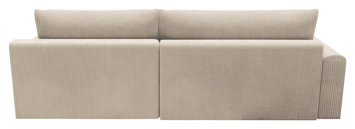 Eckschlafsofa Prag, Creme S: 253x167 cm - Creme/Schwarz, MODERN, Textil (253/167cm) - Trendmanufaktur