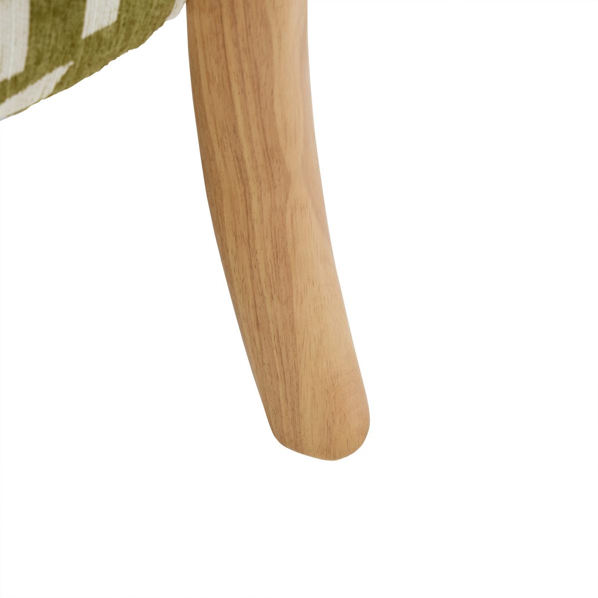 Židle s područkami JORIS, zelená/přírodní žinylka - zelená/přírodní barvy, Lifestyle, dřevo/textil (71/67/71cm) - Mömax