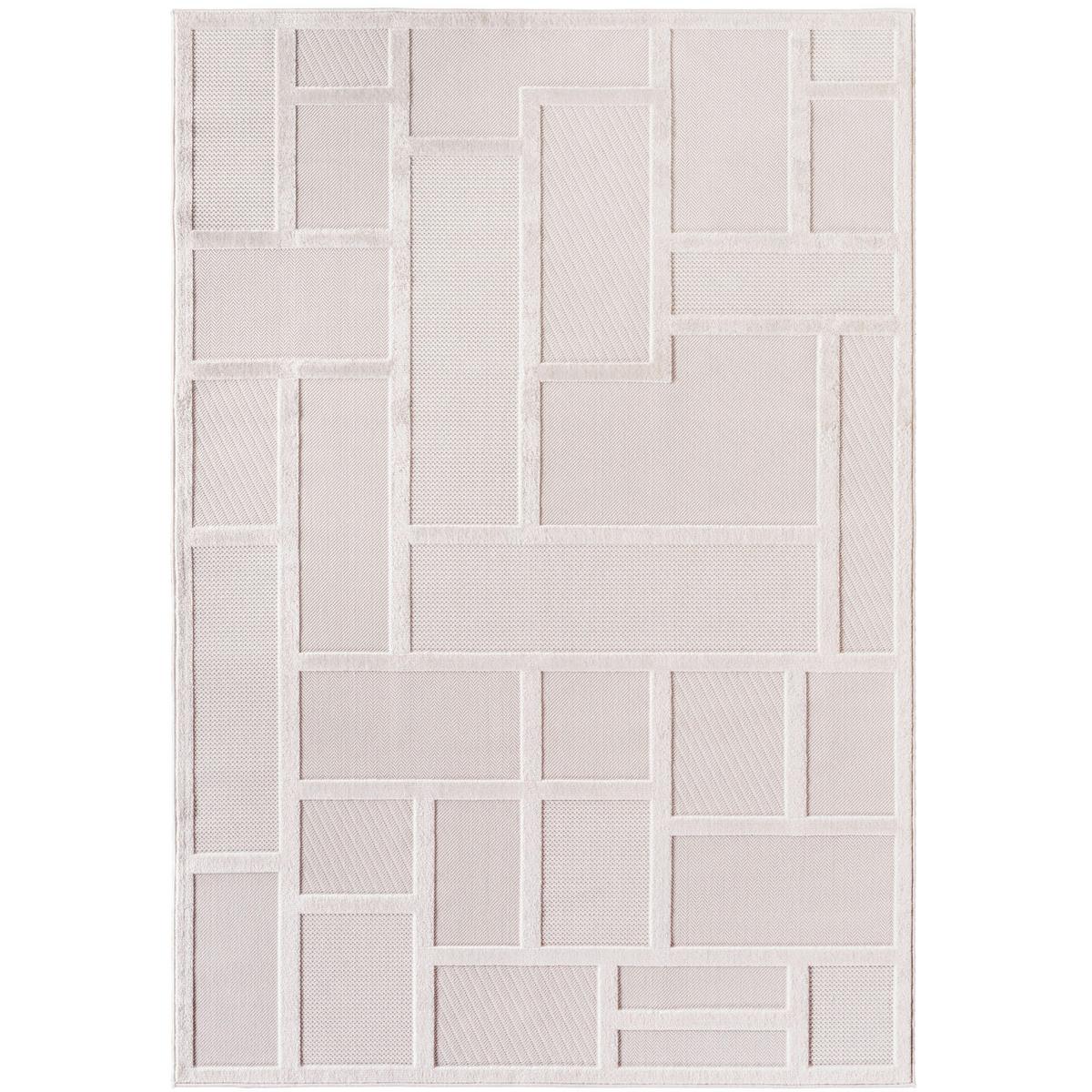 Flachwebteppich, Creme Doha - Creme, Design, Textil (240/340cm)