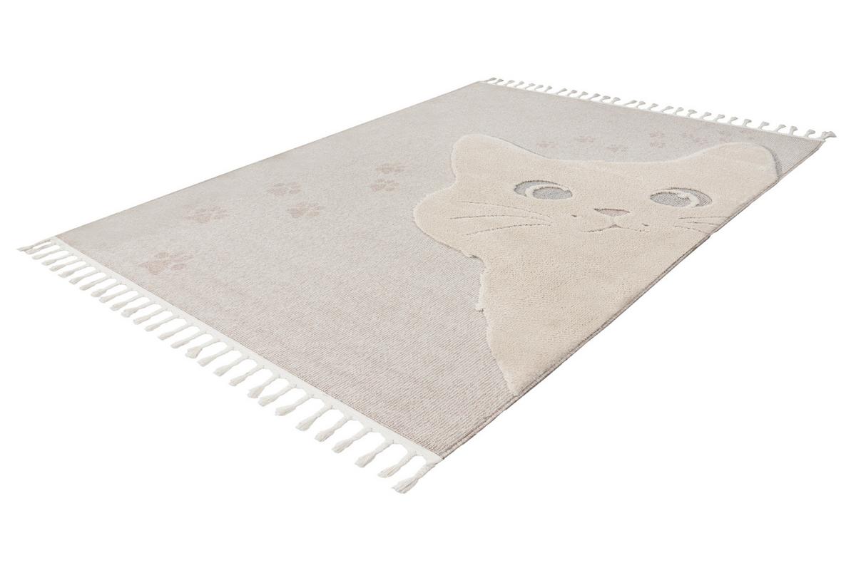 Flachwebteppich My Fano 396 Cats 160x230 - Multicolor/Grau, Basics, Textil (160/230cm) - Obsession